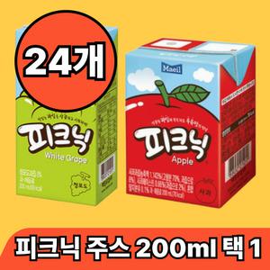 매일유업 피크닉 사과맛 청포도맛 200ml x 24개 택1