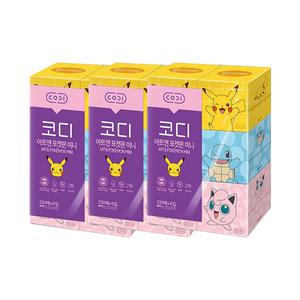 코디 아트앤 포켓몬 미니티슈, 230매, 6입, 3개