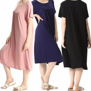 2매 빅사이즈 여성 사계절 홈웨어 롱원피스 반팔 잠옷 실내복 7XL GRM1002