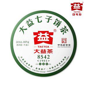 [대익차]중국 운남성 보이차 8542(1901) 생차 357g