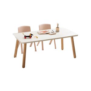 리바트 꼼므 1200 아이책상+의자 세트 (화이트/베이지)
