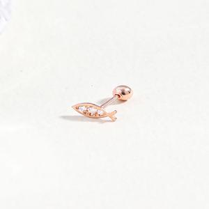 14k 피어싱 물고기 아웃컨츠 이너컨츠 귓바퀴 귓볼 데일리 귀걸이