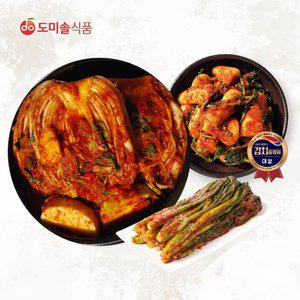 도미솔 김치 3종 10kg (포기6kg+총각2kg+갓2kg)