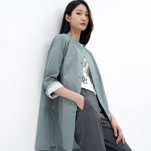 [지센](3컬러) 잔스트라이프 밴드넥 셔츠 자켓 LCCAN323