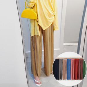 썸머 플리츠 팬츠 5color 허리 밴딩 여름 와이드 주름 팬츠