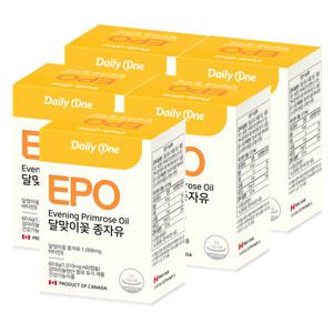 데일리원 EPO 달맞이꽃 종자유 감마리놀렌산 비타민E 5통