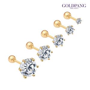 [골드팡]14k 브릴리언트 모이사 다이아몬드 피어싱-1부(3mm)
