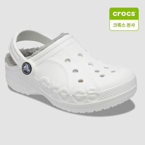 [크록스 본사]아동 바야 라인드 K 화이트 HM207500-11H 털신 방한화