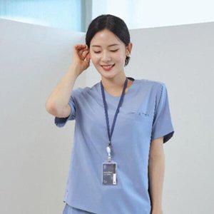 [셀러허브 1][HYIJSSP8_4B]메디컬유니폼 여성 상의 병원 스크럽 옆주머