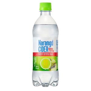 나랑드 사이다 그린애플 500ml X 6PET 제로 과즙 음료수