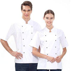 화이트 더블스냅 조리복 반팔조리복 쉐프복 조리사복 (WFGNYYD)