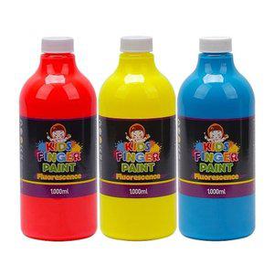 미술놀이 핑거페인트 형광색 1000ml x 3색 세트 (WFGZIIJ)
