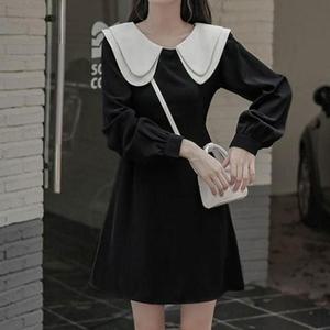 [오노마] ONM 카라넥 원피스 하객룩 결혼식 피로연 미디 프릴 긴팔