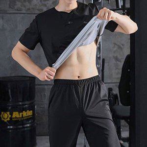 [엄지척]열트래핑 원단 운동 헬스 땀배출 반팔반바지 땀복세트