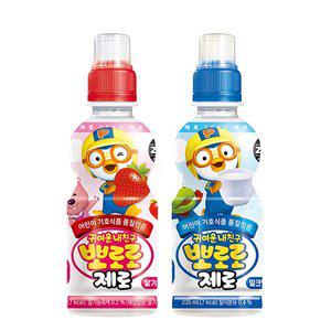 [기타]뽀로로 음료수 제로 밀크맛12개 딸기맛12개 360ml 24개