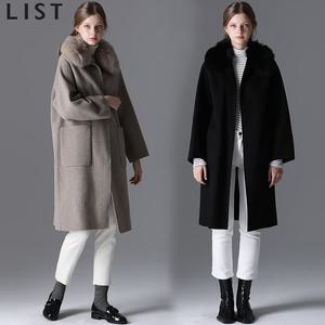 [리스트(LIST)] 품격있는 볼륨폭스카라 캐시미어 울 오픈코트 (택가격 828000원)