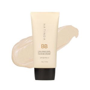 톤업 BB크림 리얼 매직 커버 선 비비 크림 50g 잡티커버 자외선차단 SPF50+