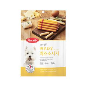 [비스켓증정] 3+1 바우와우 기호성좋은 강아지소시지간식56p 14pX4봉