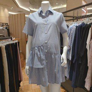 [마더피아](강남점)[와코루 마더피아] 임부용 간절기 면 스트라이프 셔츠(RTO2017L/BU)/ 아기  싸게 타...
