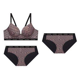 [게스언더웨어](강남점)로고 입체나염 브라1개+팬티2개세트(GBWBR919/GBWBP919PK)