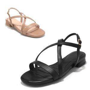 [갤러리아] 세라 여성소가죽 스트랩 가보시 통굽 샌들 C24S453 컬러 2종 2CM