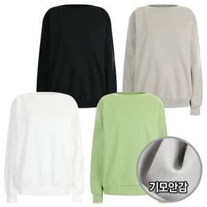 [샵앤] 국산 여성 보트넥 속기모 방한 맨투맨 티셔츠 DAI-WSH-20239