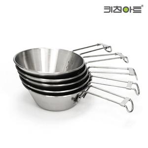 키친아트 접이식 캠핑 스텐컵 5P세트 커피 휴대용 시에라컵