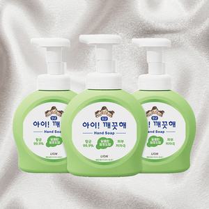 아이깨끗해 핸드워시본품 거품형손세정제 청포도 490ml 3개