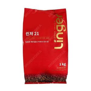 린저21 헤이즐넛 1kg 12개 블랙커피 인스턴트커피 노프림