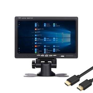 야소카 7인치 모니터 HDMI 1024X600 HD TFT LCD 화면 디스플레이 AV VGA 입력 내장 라즈베리 파이 3 모델 B+ 3B CCTV 컴퓨터 PC DVR 자동차용 스피커