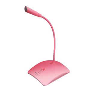 컴소닉 USB 스탠드마이크-핑크-PC 컴퓨터 노트북 인터넷 강의/교육회의/게임/방송용 마이크로폰 선물