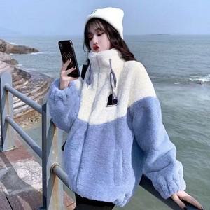 [하프클럽/알티피아]여성 뽀글이 하이넥 점퍼 포근한 겨울 아우터 루즈핏