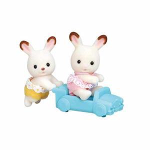 실바니안 패밀리 쌍둥이 아기 초콜렛 토끼 피규어 toy