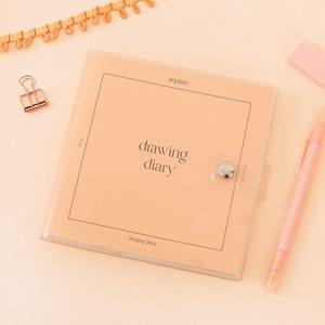 스퀘어 드로잉 다이어리 2 월간 플래너 계획 옵션 2[YYHWCODE]