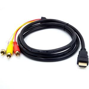 50cm HDMI 호환 AV 케이블, to 3RCA 비디오 오디오 080P 3 코드 변환기 어댑터 HDTV TV 셋톱 박스 DV 노트