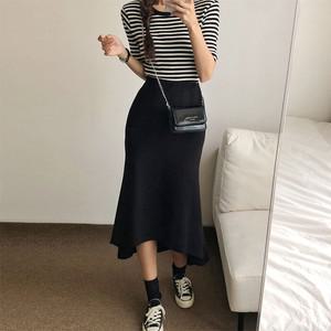 말로 언밸런스 머메이드 스커트_F2375