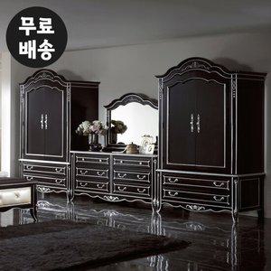 고급 블랙 엔틱 혼수 신혼가구 장롱 침실가구세트