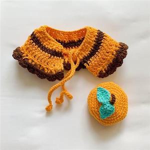 제주감귤 강아지 고양이 모자 케이프 2종 SET 고양이옷