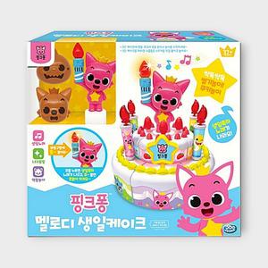 핑크퐁 멜로디 생일케이크 캐릭터 장난감 자르기 소꿉놀이 어린이 완구