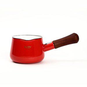 [에지리][EJIRY] 에지리 컬러컬렉션 글래이지팟 법랑냄비 12cm 밀크팬 레드