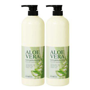 [푸드어홀릭](1+1)푸드어홀릭 알로에베라 수딩젤 1000ml /펌프형 대용량 병풀추출물함유 진정 수딩겔
