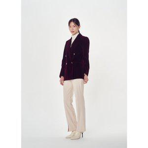 [르브릭]더블 벨벳 프리미엄 자켓_와인