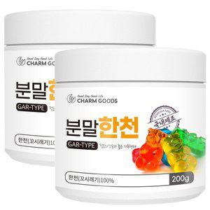 [참굿즈]국내제조 한천 가루 분말 200g 2통