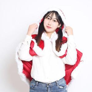 [OFLP9461]와인색 산타 후드망토  100cm