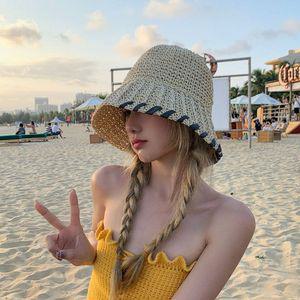 라탄 모자 비치 여행 여름 자외선차단 밀짚 휴양지 벙거지 뜨개 버킷햇 왕골 바캉스 챙넓은