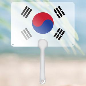 반투명부채 태극기 부채 1개 광복절 815 삼일절 붉은악마 축구 응원도구 대한민국