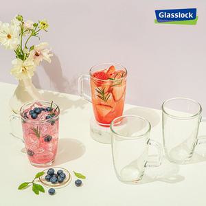 글라스락 유리 머그컵 대 530ml 4P 유리물컵 물잔 머그잔 심플 음료잔 술잔 다용도