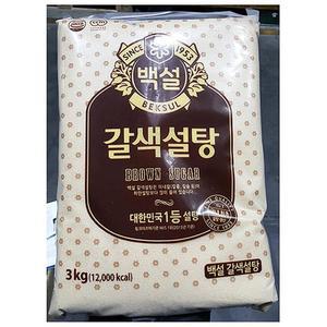 [XBHL811K_47]식당 설탕 갈색 백설 3kgX6개 중백당 조미료