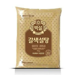 [XBIHI961_47]백설 갈색설탕 3kg 조미료 요리재료 소금 간장