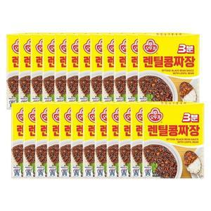 [XBIJ3701_47]3분 렌틸콩짜장 200g 24개 즉석짜장 즉석요리